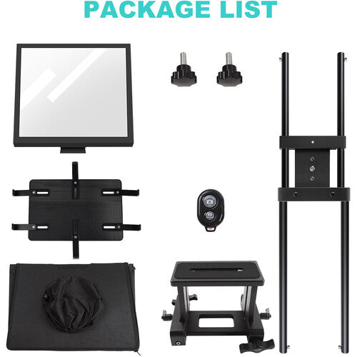 GVM TQ-L Teleprompter for Tablets and Smartphones with Bluetooth Remote and App