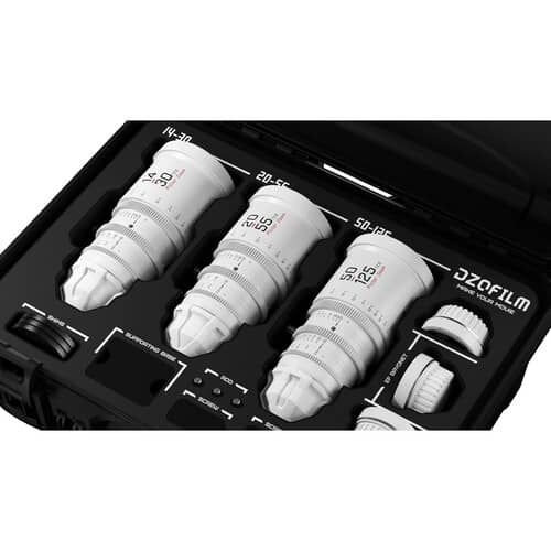 DZOFilm Pictor T2.8 Super35 Zoom 3-Lens Bundle (PL and EF Mount, White)