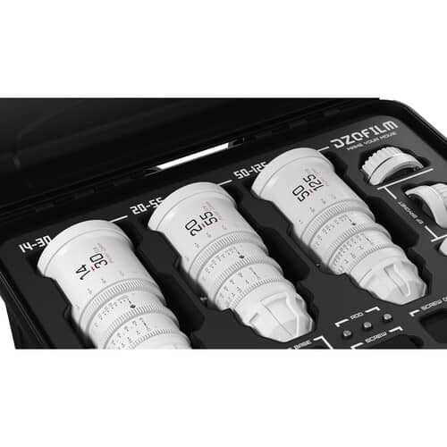 DZOFilm Pictor T2.8 Super35 Zoom 3-Lens Bundle (PL and EF Mount, White)