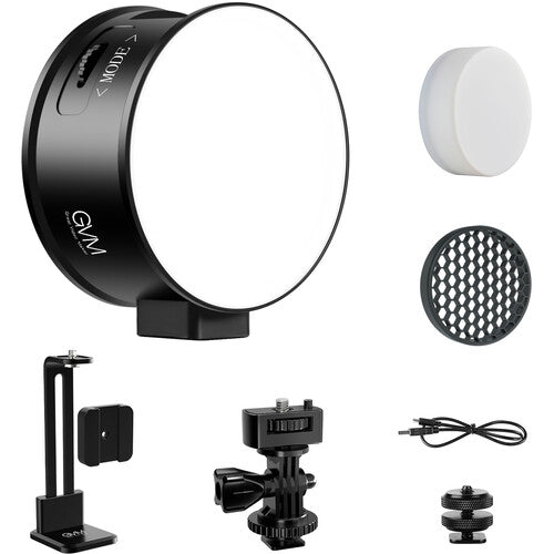 GVM 7SM Double-Sided Mini On-Camera Bicolor &amp; RGB LED Video Light