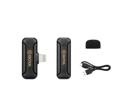BOYA BY-WM3T2-D1 WIRELESS MIC 1+1 LIGHTNING CONNECTOR FOR APPLE IOS DEVICES