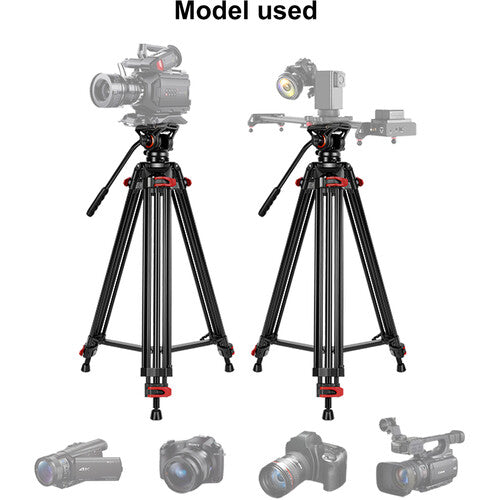 GVM JJL-JY Aluminum Camera Video Tripod with Fluid Head