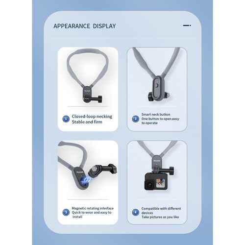 TELESIN U-Hanging Neck Bracket for Action Camera