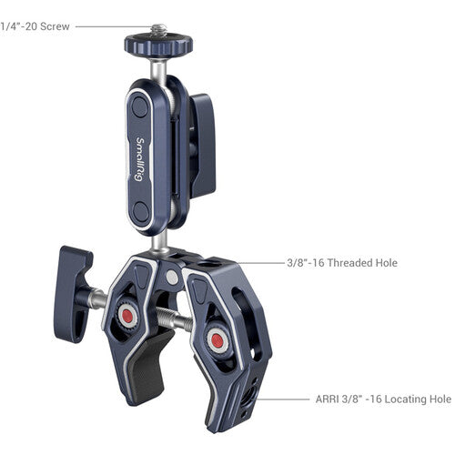 SMALLRIG CRAB-SHAPED CLAMP WITH BALLHEAD MAGIC ARM 3757