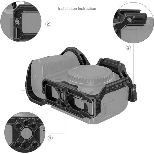 SMALLRIG ?BLACK MAMBA? CAMERA CAGE FOR CANON EOS R5 C / R5 / R6 3233B