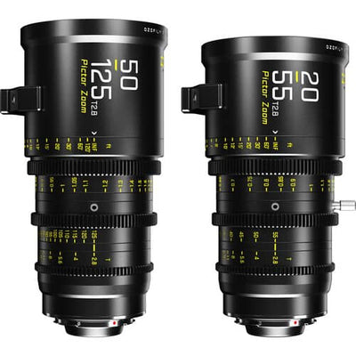 DZOFilm Pictor 20-55mm and 50-125mm T2.8 Super35 Zoom Lens Bundle (PL Mount and EF Mount, Black)