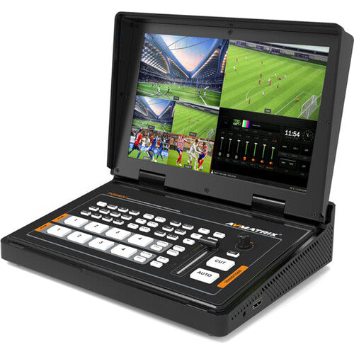 AVMATRIX PVS0403U 4-CHANNEL SDI &amp; HDMI VIDEO SWITCHER WITH 10.1" MONITOR