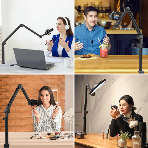 ULANZI VIJIM LS24 Multifunction Desktop Boom Arm for Microphone, Camera, Phone, GoPro, and Light