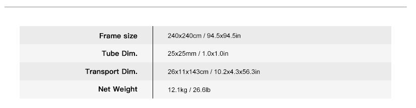 E-IMAGE EE-100 240*240cm Butterfly Frame Kit