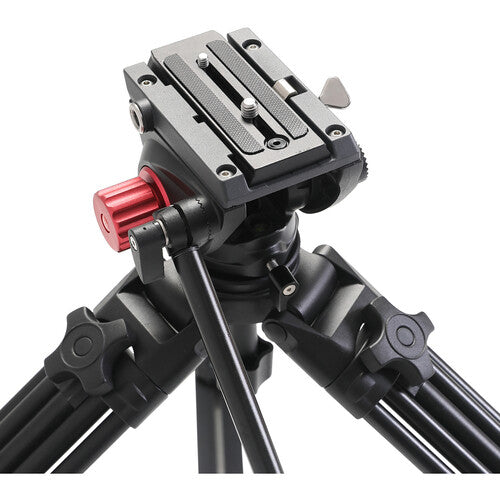 GVM 7017D Aluminum Video Tripod with Fluid Head System