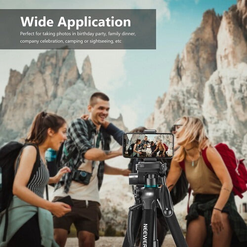 Neewer Portable Aluminum Tripod/Monopod with Pan Head (Blue)