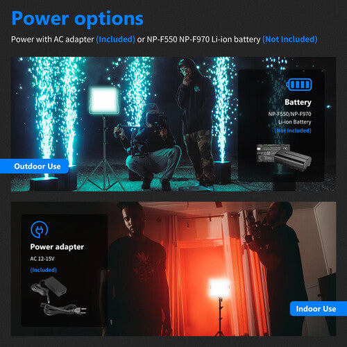 Neewer 660 Pro II RGB LED Video Light with Barn Door