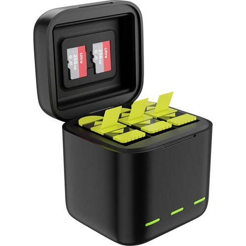 TELESIN 3 SLOTS LED STORAGE CHARGER BOX WITH EXTENDED BATTERY FOR GOPRO 9/10/11 WITH 3 BATTERIES GP-BNC-902B
