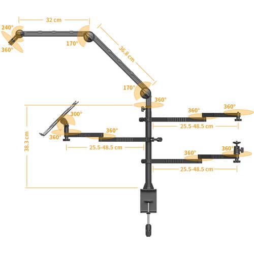 Ulanzi VIJIM LS21 Multi-Arm Desk Mount Stand