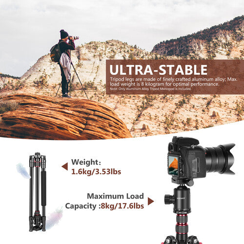 Neewer 77" 2-in-1 Aluminum Tripod/Monopod with Arca-Type Head