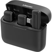 Ulanzi J12 2-Person Wireless Microphone System with USB-C Connector for Mobile Devices (Black)