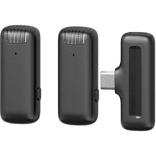 Ulanzi J12 2-Person Wireless Microphone System with USB-C Connector for Mobile Devices (Black)