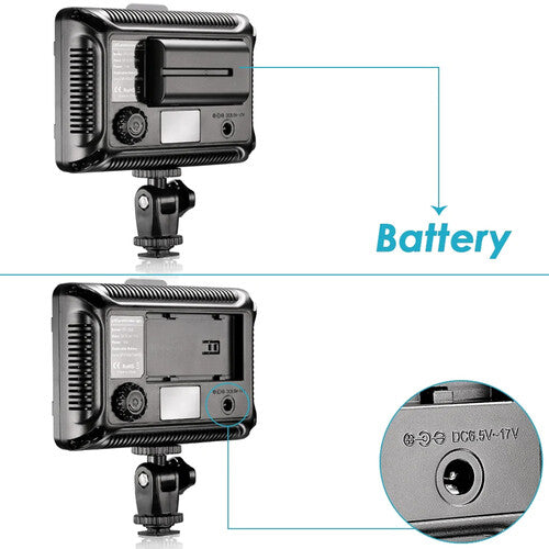 Neewer 176-LED Video Light Kit with 2 Batteries &amp; Dual USB Charger