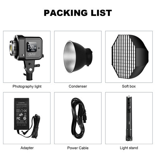 GVM Bi-Color LED Studio Video Spotlight SD80D with Softbox