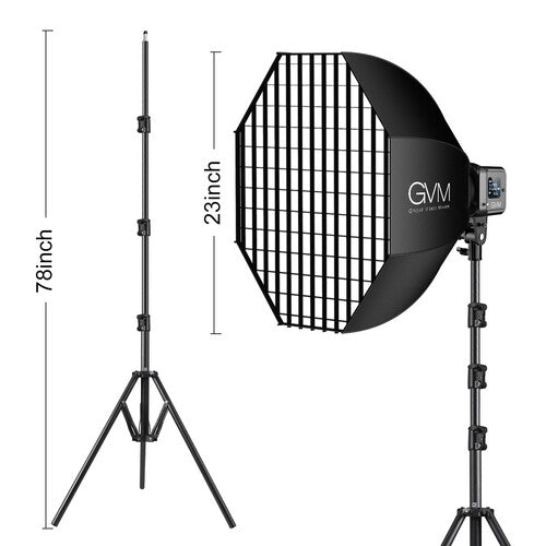 GVM Bi-Color LED Studio Video Spotlight SD80D with Softbox