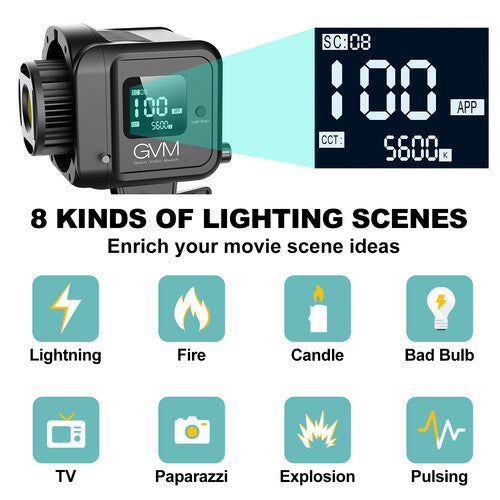 GVM Daylight LED Studio Video Spotlight SD80S with softbox