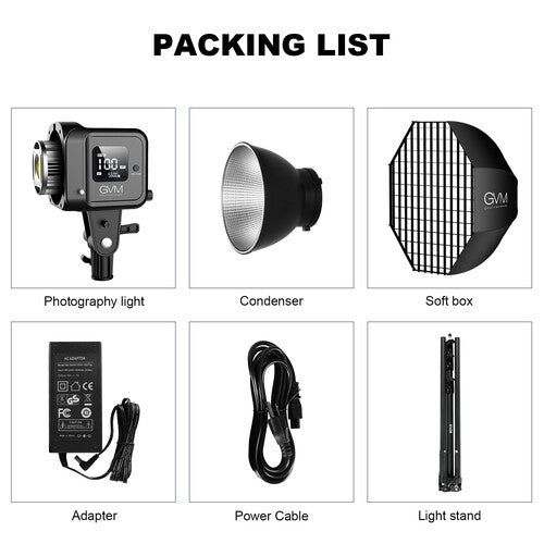 GVM Daylight LED Studio Video Spotlight SD80S with softbox