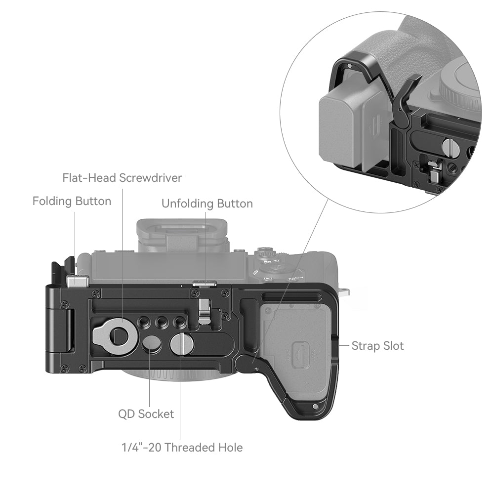 SmallRig Foldable L-Shape Mount Plate for Sony Alpha 7R V / Alpha 7 IV / Alpha 7S III 3984