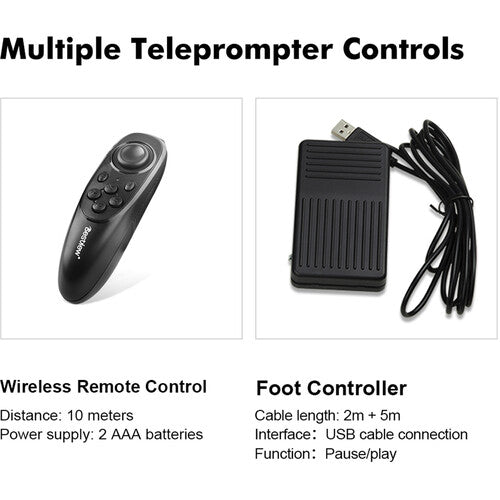 Desview T15 Teleprompter Set with 15" Self-Reversing Monitor