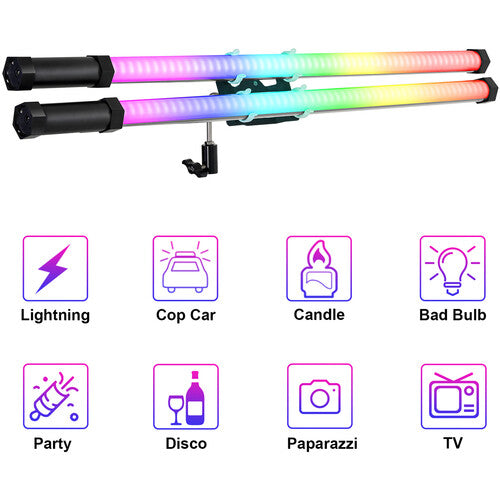 GVM BD100 RGB LED Tube Light (2-Light Kit)