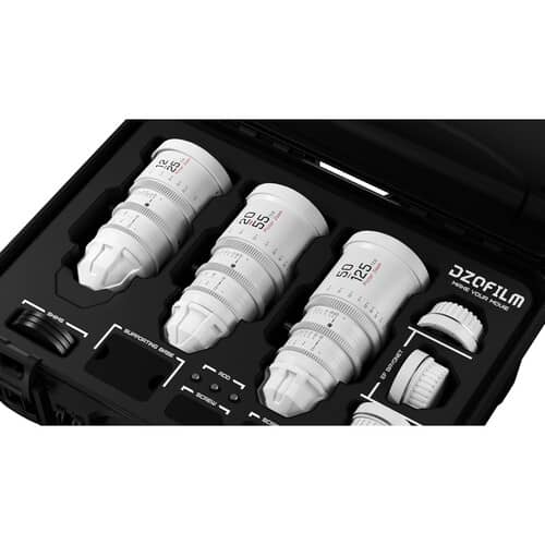 DZOFilm Pictor T2.8 Super35 Zoom 3-Lens Kit (PL and EF Mount, White)