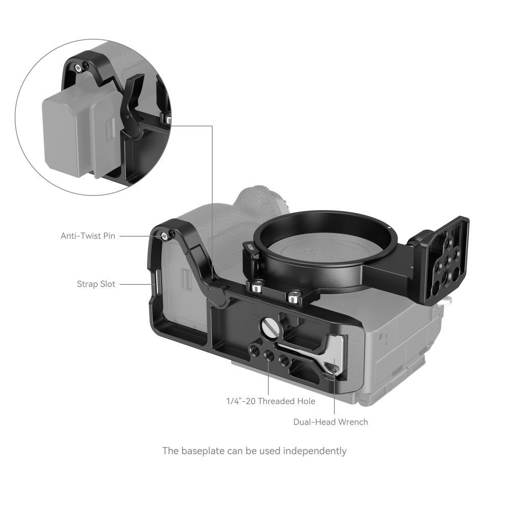 SmallRig Rotatable Horizontal-to-Vertical Mount Plate Kit for Sony ?7R V / ?7 IV / ?7S III / ?7R IV 4148