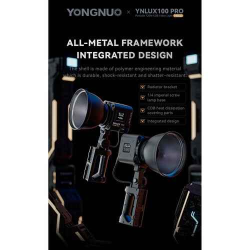 Yongnuo YNLUX100 Pro Bi-Color LED Monolight (Handheld Kit)