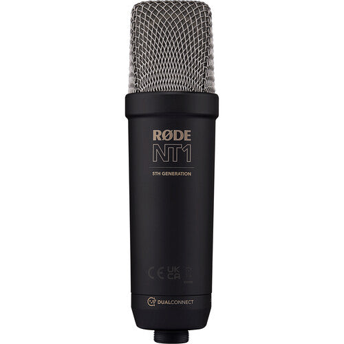 RODE NT1 5th Generation Large-Diaphragm Cardioid Condenser XLR/USB Microphone (Black)