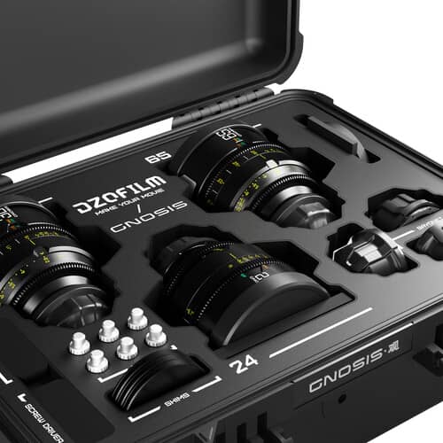 DZOFilm 24, 32, 65mm T2.8 Gnosis Macro Prime 3-Lens Kit (LPL with PL and EF Mounts, Feet)