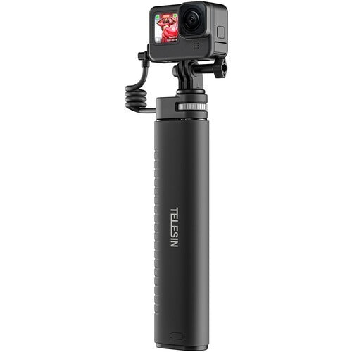 TELESIN TE-CSS-001 10000MAH POWER BANK SELFIE STICK CHARGING HANDLE GRIP FOR GOPRO / SPORTS CAMERA / SMART PHONE