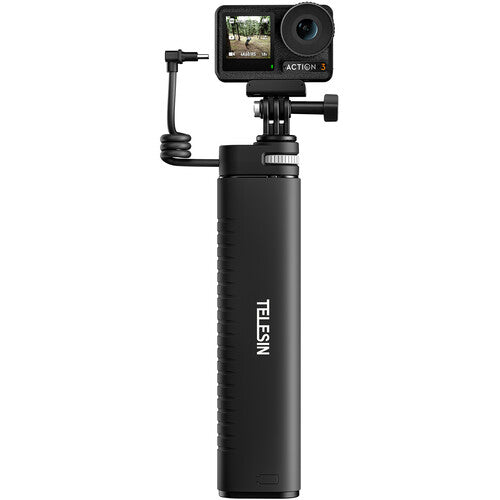 TELESIN TE-CSS-001 10000MAH POWER BANK SELFIE STICK CHARGING HANDLE GRIP FOR GOPRO / SPORTS CAMERA / SMART PHONE