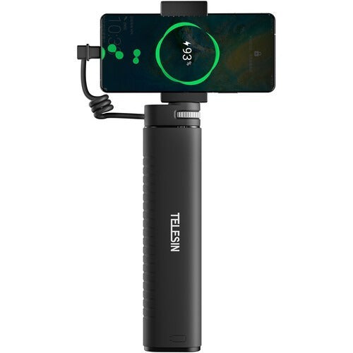 TELESIN TE-CSS-001 10000MAH POWER BANK SELFIE STICK CHARGING HANDLE GRIP FOR GOPRO / SPORTS CAMERA / SMART PHONE