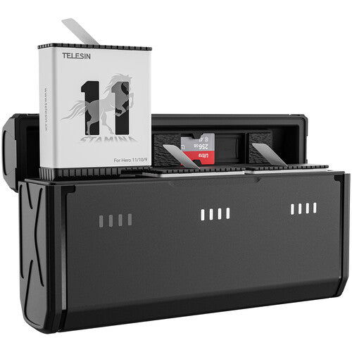 TELESIN GP-PT-G01 POCKET CHARGER KIT WITH 2 STAMINA BATTERIES FOR GOPRO HERO11/10/9