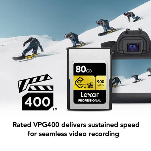 Lexar 80GB Professional CFexpress™ Type A card Gold Series