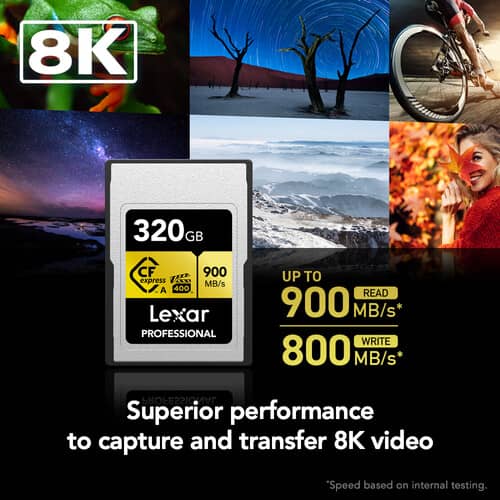Lexar Professional 320GB CFexpress Type A card Gold