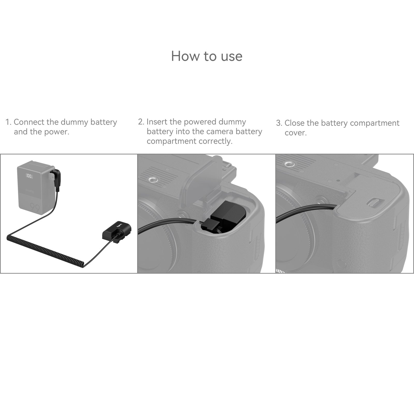 SmallRig D-Tap to Dummy Battery Power Cable (LP-E6NH)