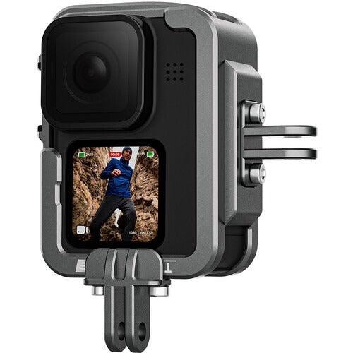 TELESIN ALUMINUM ALLOY CAGE VERTICAL FRAME FOR GOPRO 11/10/9 WITH SOFT COVER GP-FMS-G11-TZ