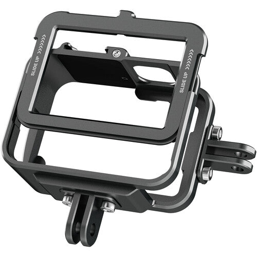 TELESIN ALUMINUM ALLOY CAGE VERTICAL FRAME FOR GOPRO 11/10/9 WITH SOFT COVER GP-FMS-G11-TZ