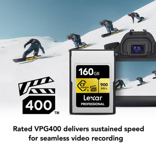 Lexar 160GB Professional CFexpress™ Type A card Gold Series