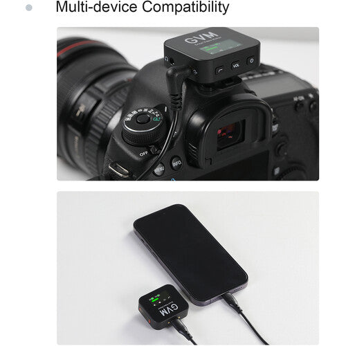 GVM-MIC LM2 2-Person Wireless Microphone System for Cameras and Smartphones (2.4 GHz)