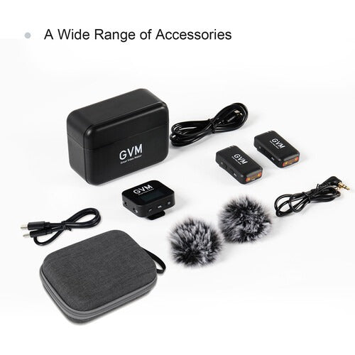 GVM-MIC LM2 2-Person Wireless Microphone System for Cameras and Smartphones (2.4 GHz)