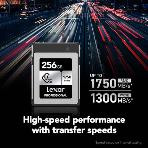 Lexar 256GB Professional CFexpress™ Type B card Silver Serie