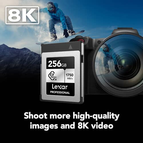 Lexar 256GB Professional CFexpress™ Type B card Silver Serie