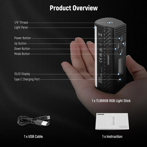 Neewer TL96 RGB Magnetic Handheld Light Stick