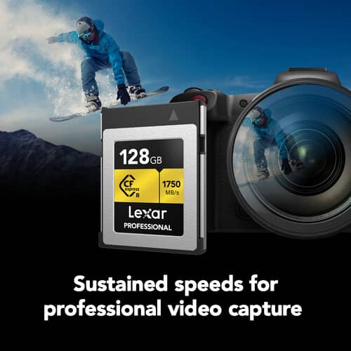Lexar 128GB Professional CFexpress™ Type-B card GOLD Series